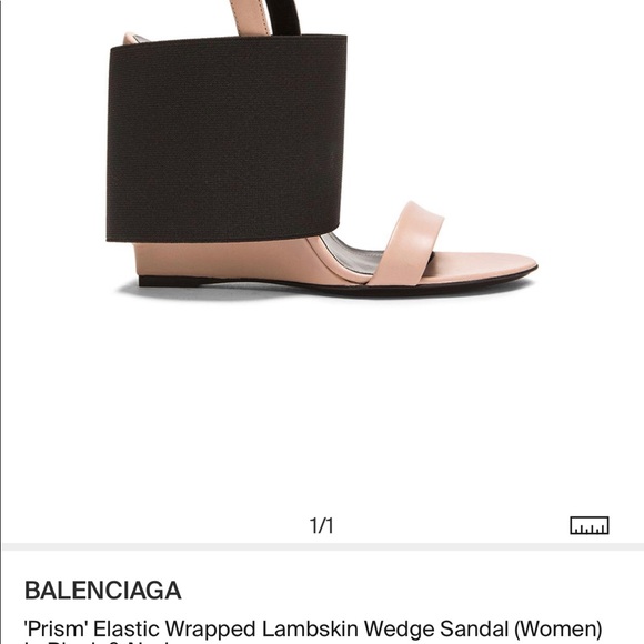 Balenciaga prism lamb skin wedge sandal - Picture 2 of 8